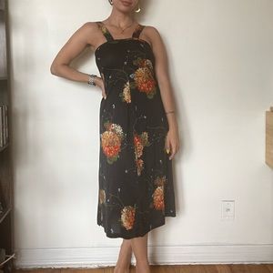 Vintage Black Midi Dress